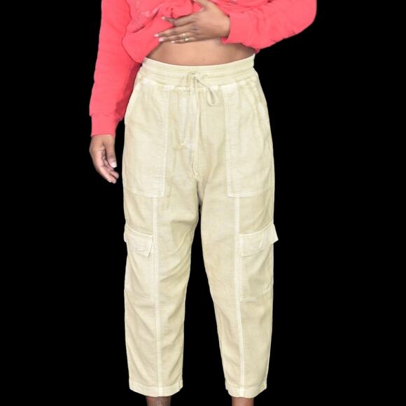 Anthropologie Daily Practice Evergreen Pants Tan Cargo Baggy High Waist Size XS - Picture 12 of 16